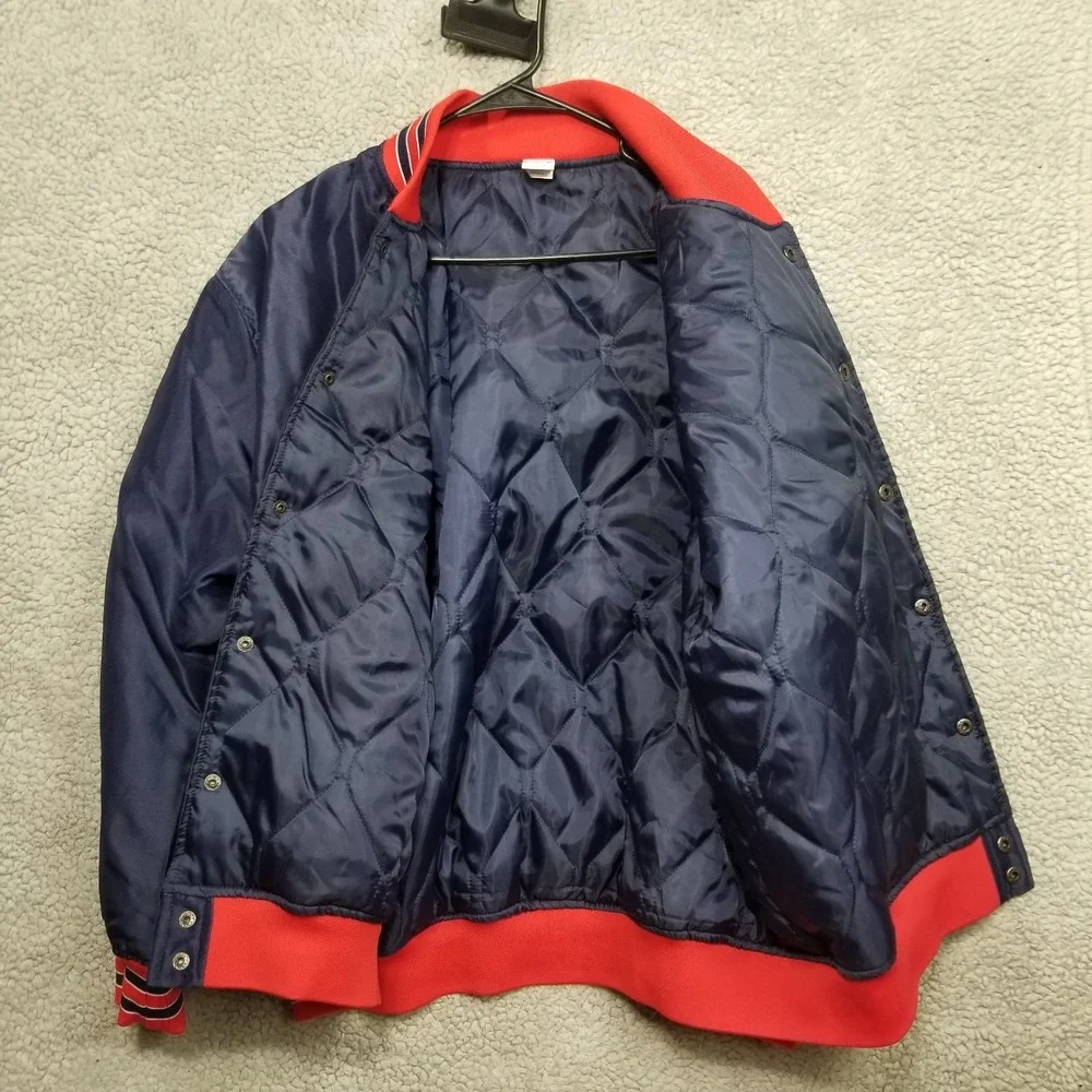 Seattle Mariners Gonzaga Bulldogs Jacket Satin Shiny Bomber Coat Mens Medium